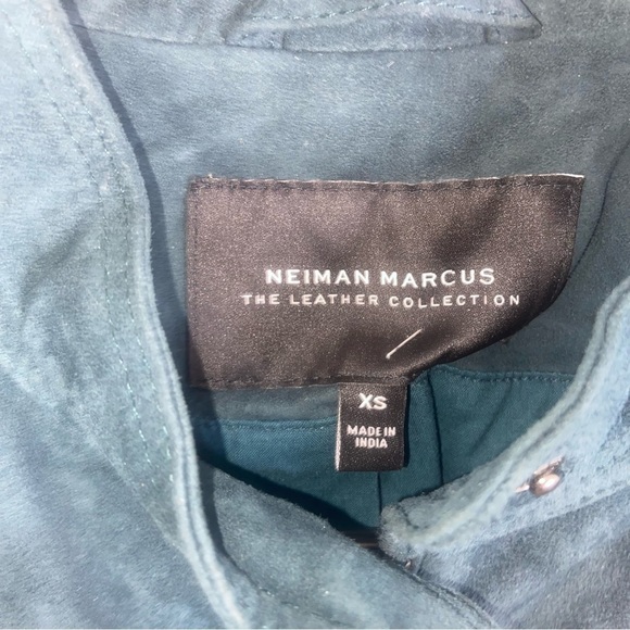 Neiman Marcus Floral Embroidered Suede Moto Jacket Size XS - Picture 6 of 7